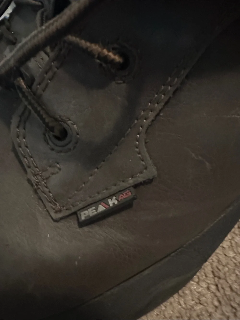 Wolverine Dark Brown Lace-Up Work Boots